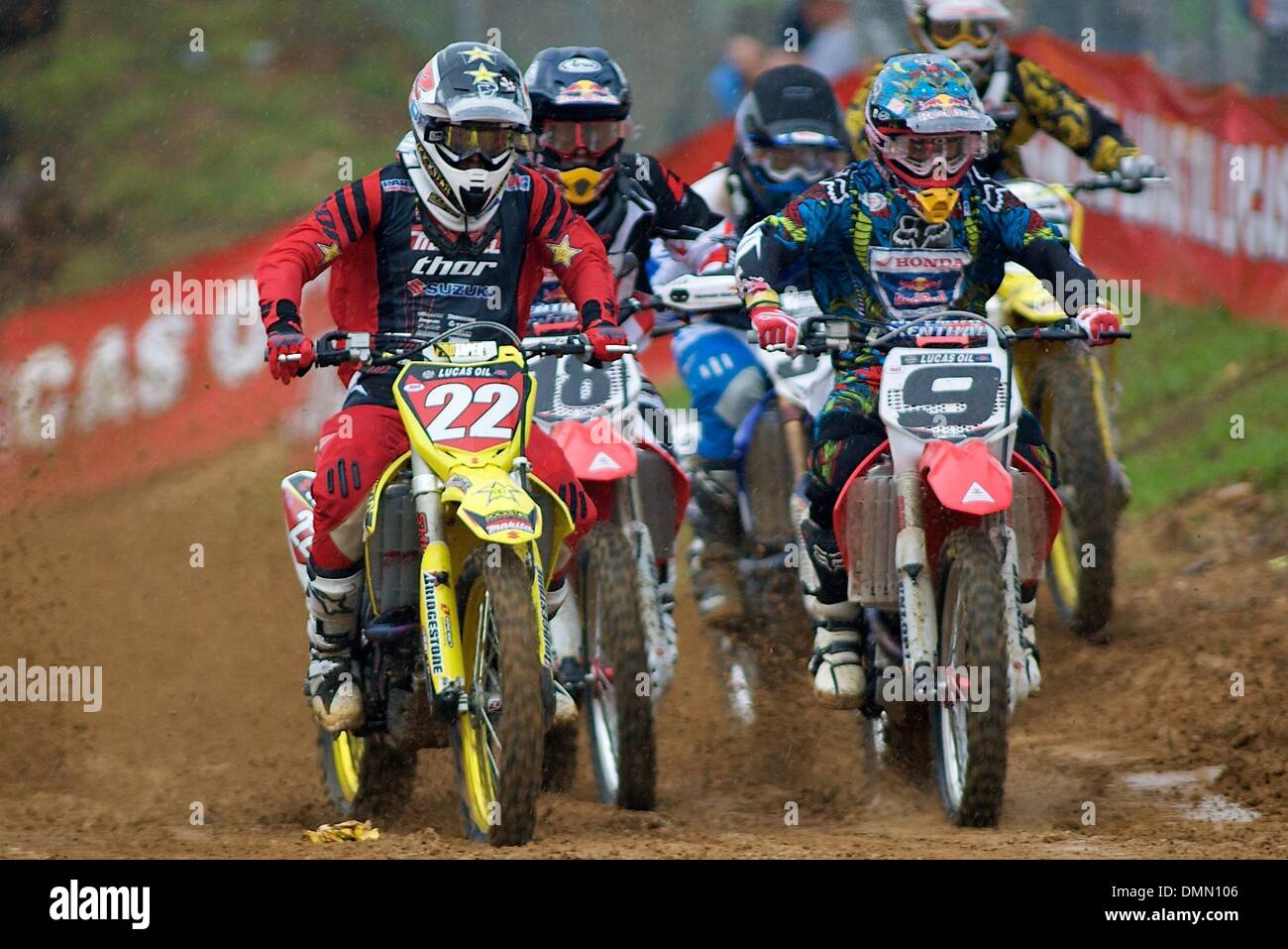 22 August 2009: Chad Reed #22,Davi Millsaps #18,and Ivan Tedesco # 9 during  the Lucas Oil Motocross Championships at Budds Creek Motocross in Budds  Creek , Maryland (Credit Image: © Southcreek Global/ZUMApress.com Stock  Photo - Alamy