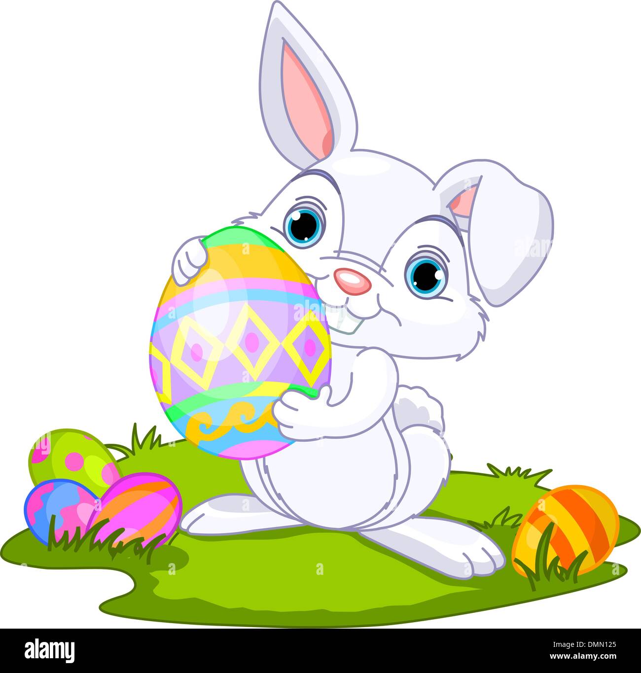 Easter. Bunny carrying egg Stock Vector Image & Art - Alamy