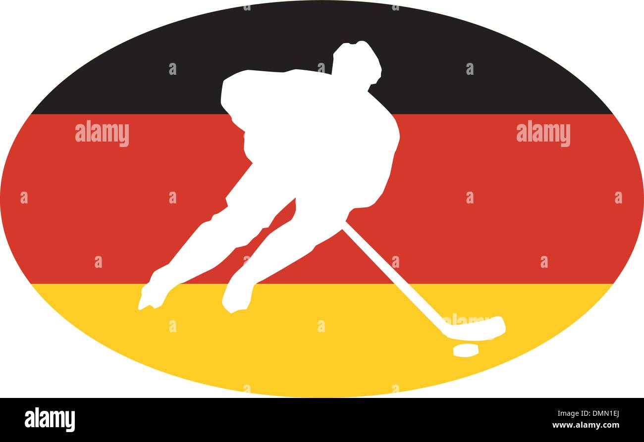 Hockey series icon in national colours Stock Vector