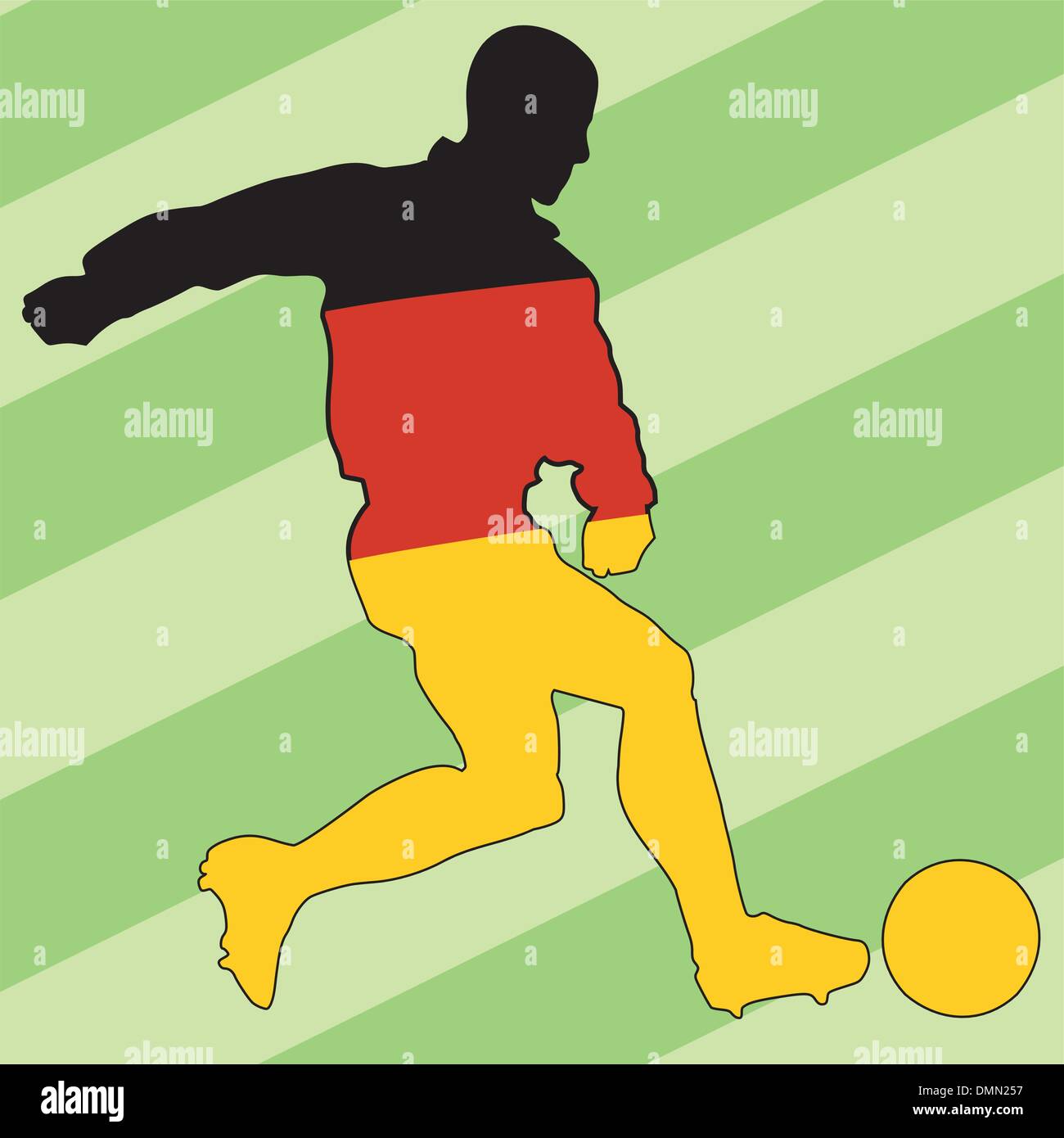 Soccer series icon in national colours Stock Vector