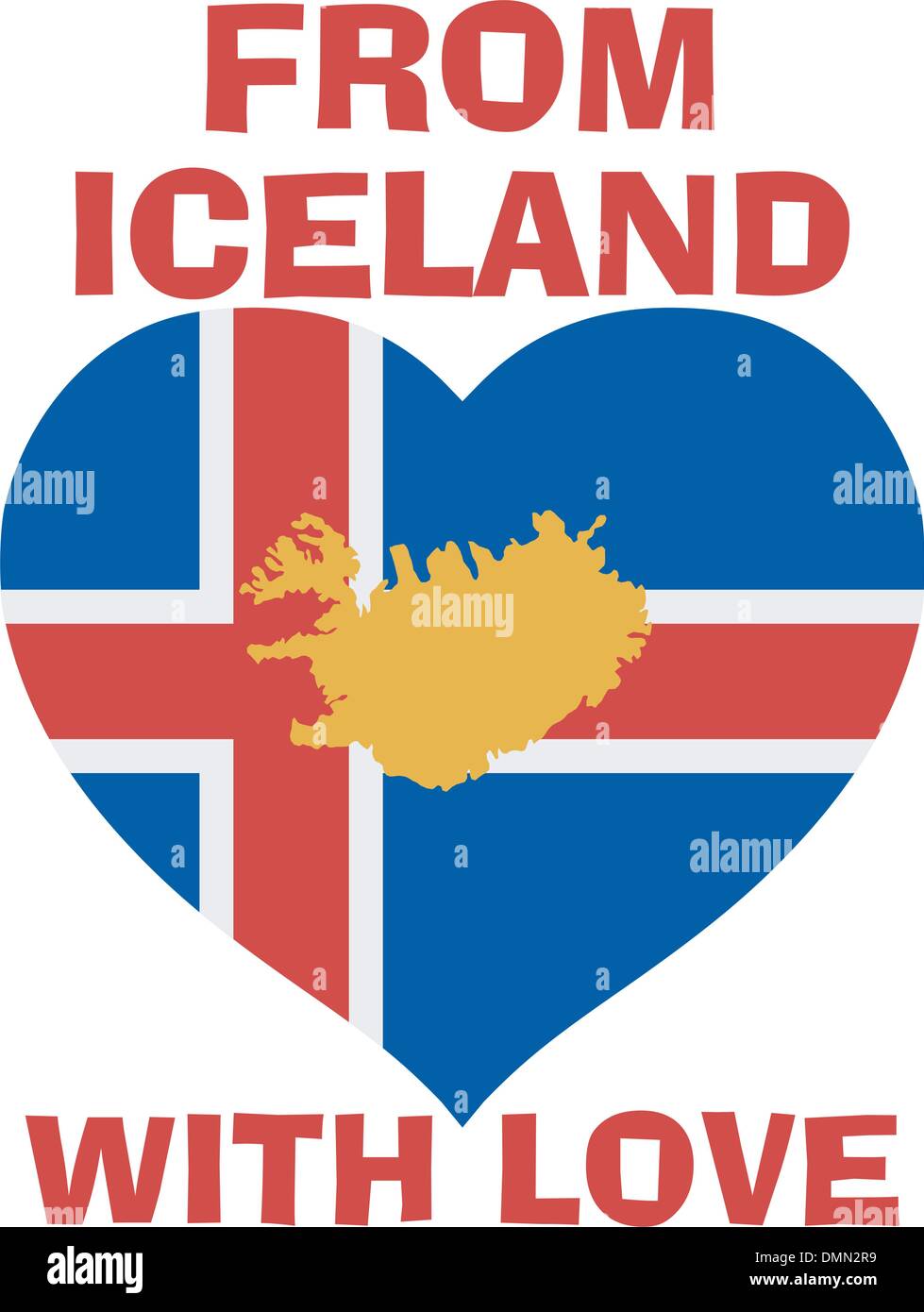 from Iceland with love Stock Vector