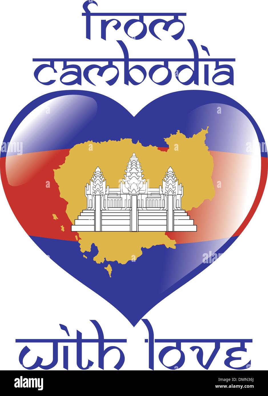 Cambodia heart Stock Vector Images Alamy