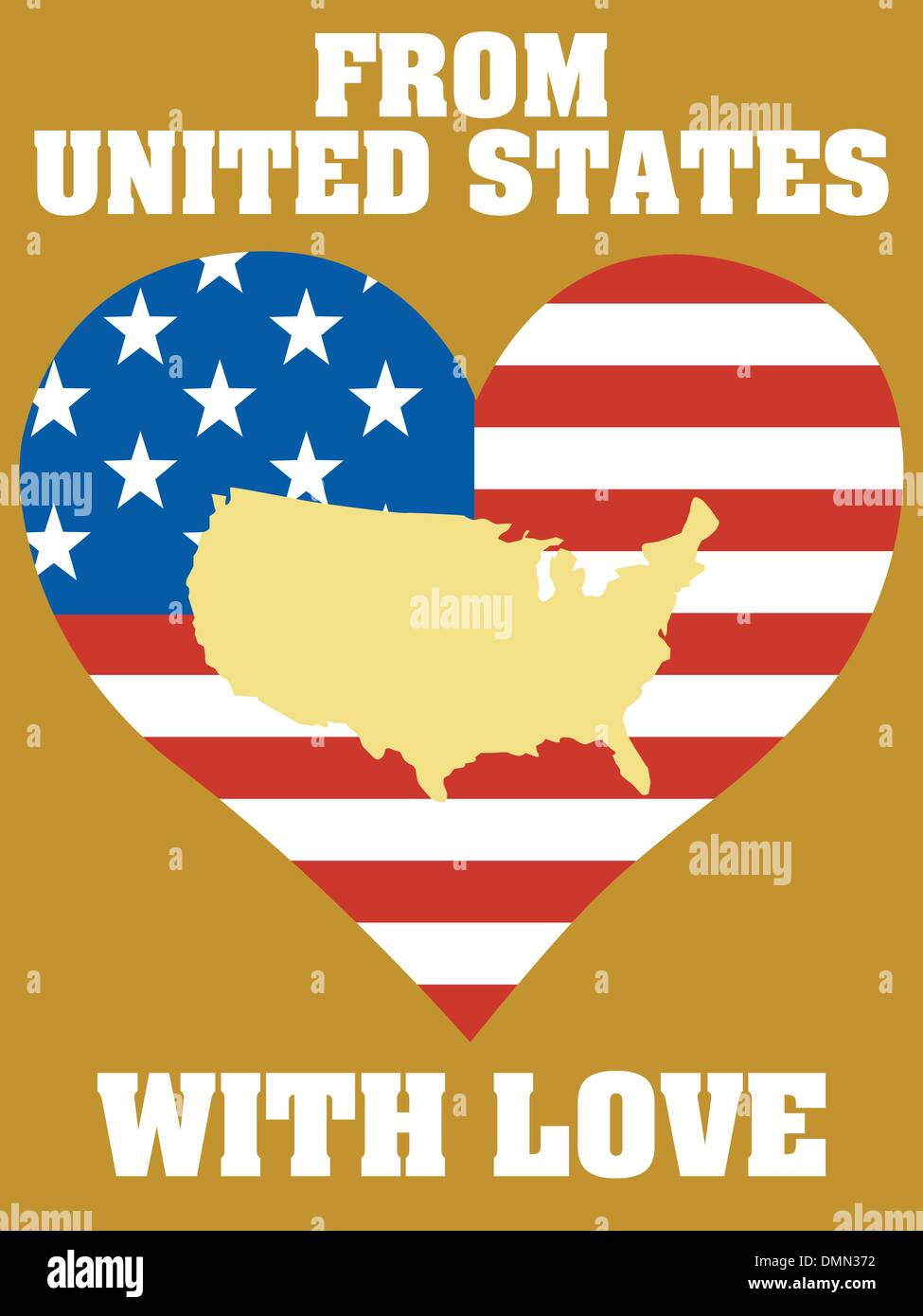 from United States with love Stock Vector