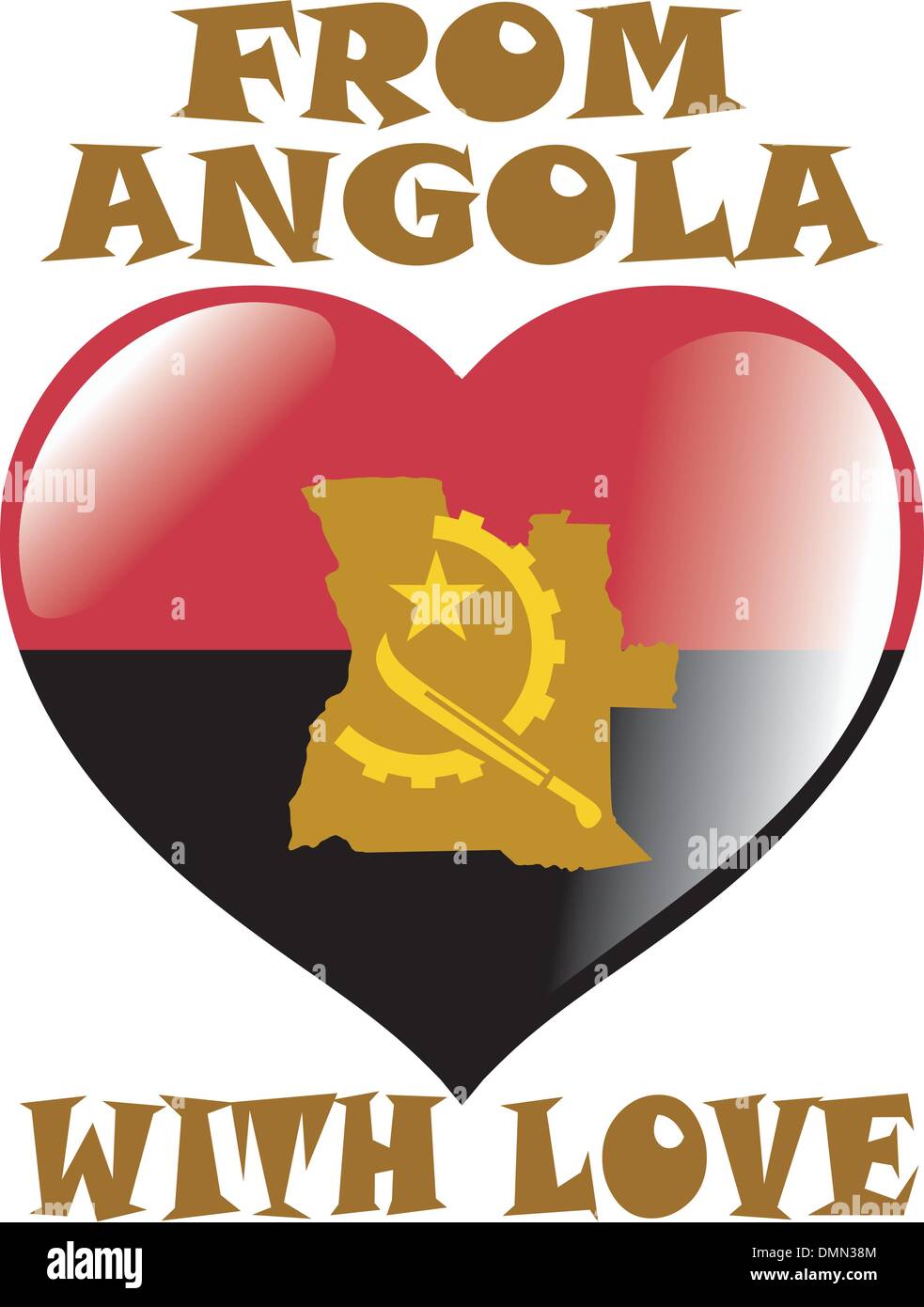 from Angola with love Stock Vector