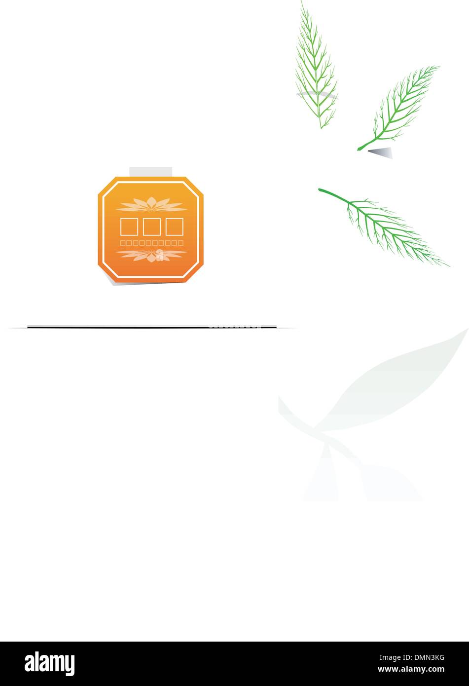 vector tea mug with teabag label and leaves Stock Vector Image & Art ...