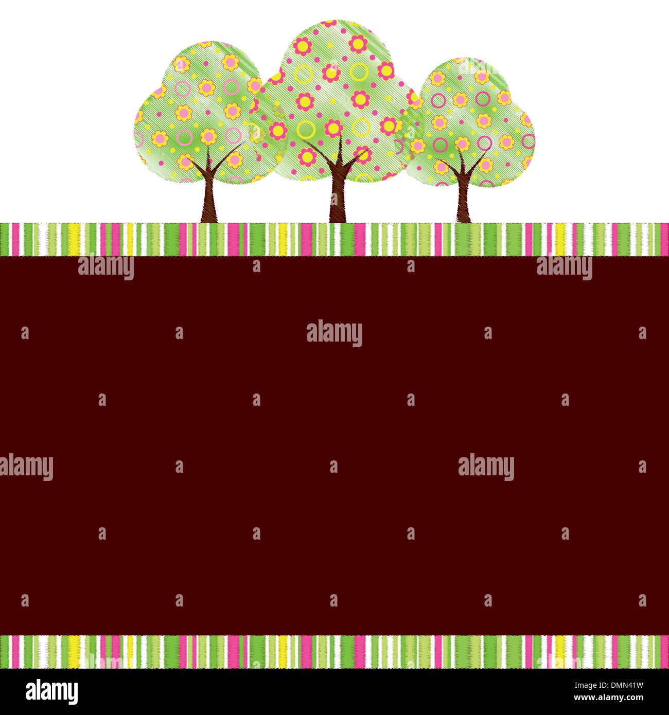 Abstract springtime tree with colorful flower Stock Vector Image & Art ...