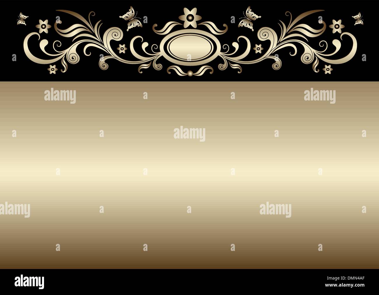 Vintage gold easter card Stock Vector