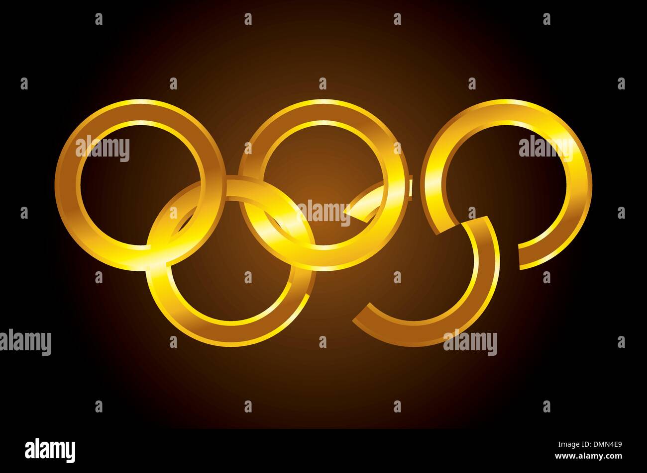vector Olympic gold rings Stock Vector Image & Art - Alamy