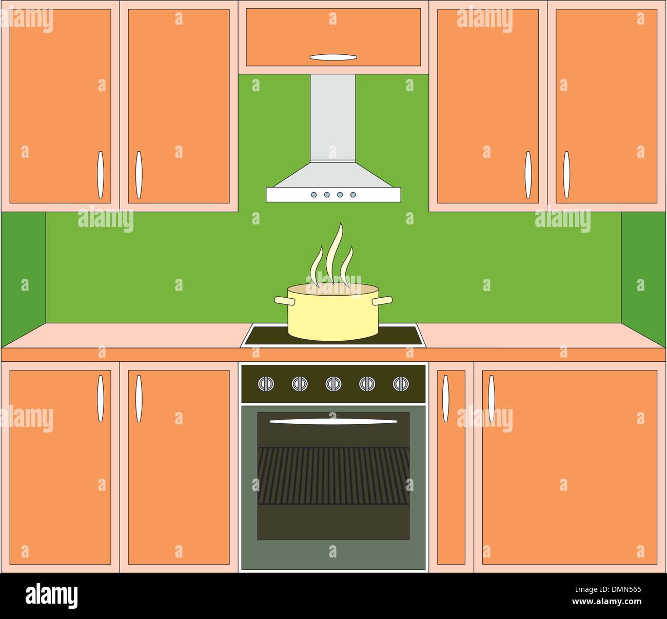 Kitchen furniture. Interior Stock Vector Image & Art Alamy