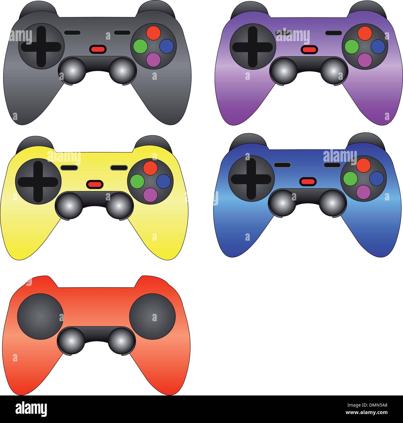 Joysticks set 01 Stock Vector