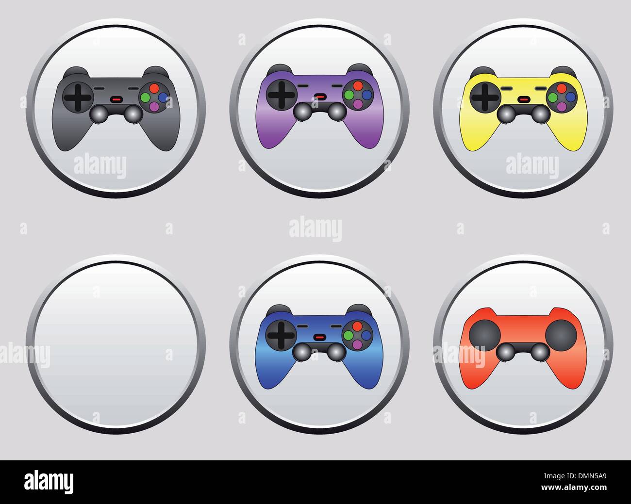 Joysticks set 02 Stock Vector