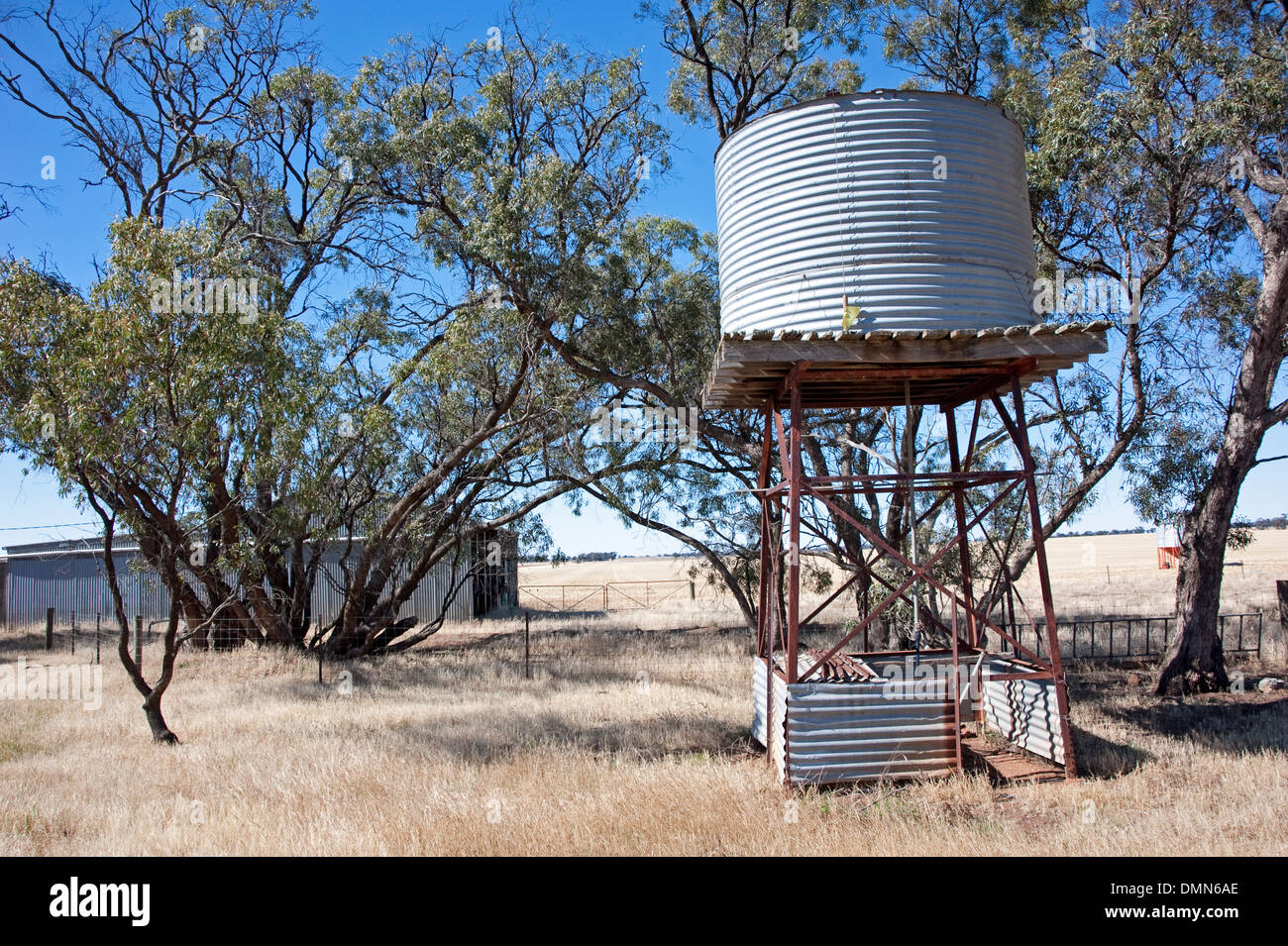 Water Tank In Outback Australia High Resolution Stock Photography and