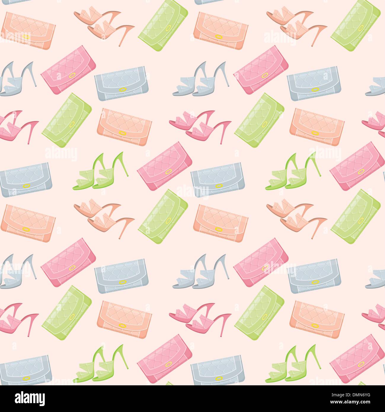 Seamless bags and shoes pattern Stock Vector Image & Art - Alamy
