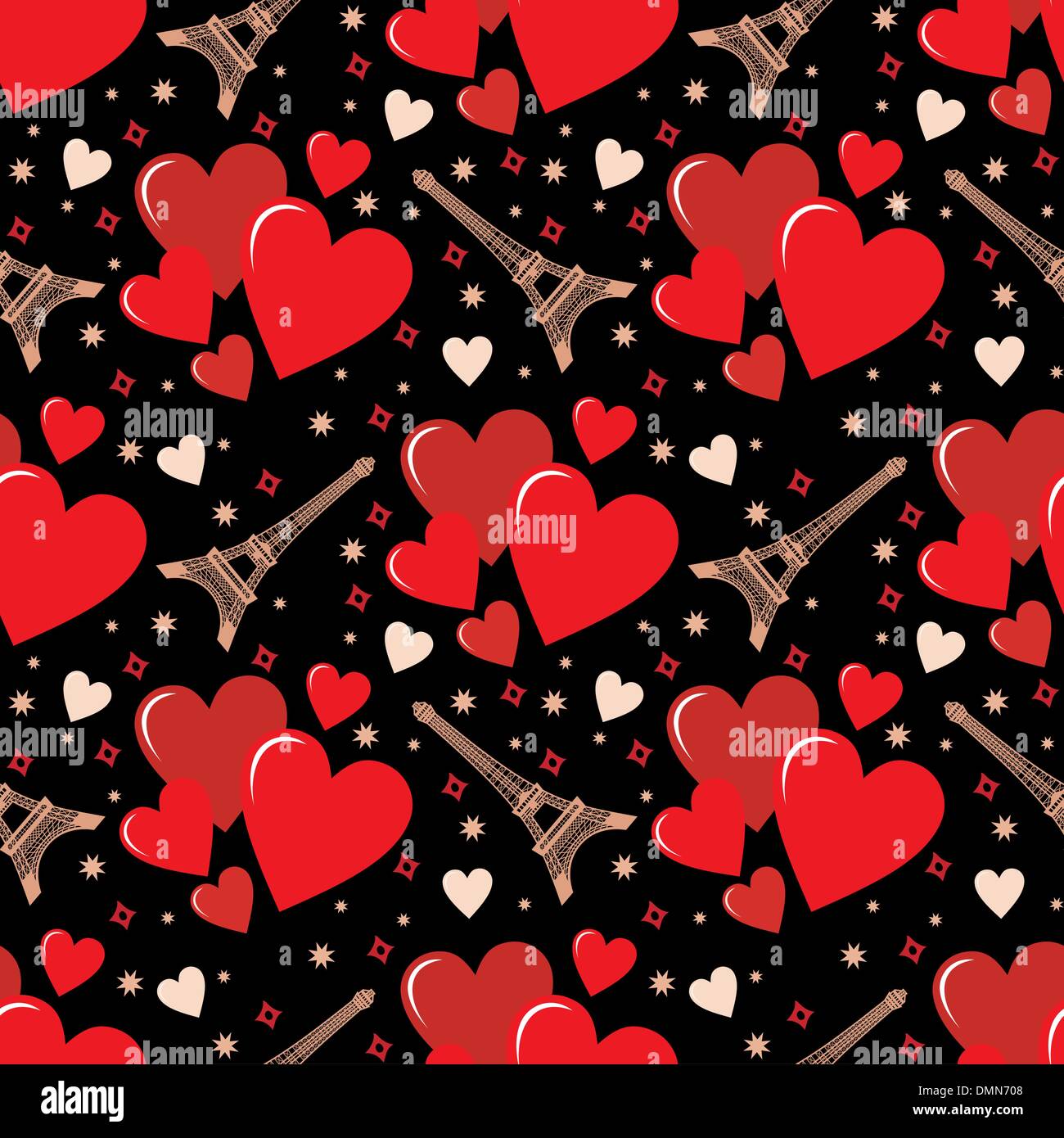 Seamless hearts pattern Stock Vector Image & Art - Alamy