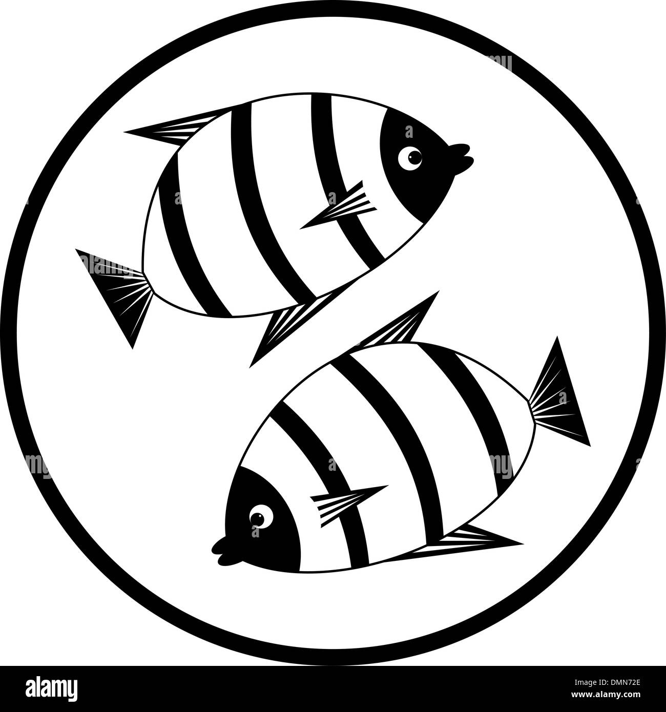 Emblem with fishes Stock Vector Image & Art - Alamy