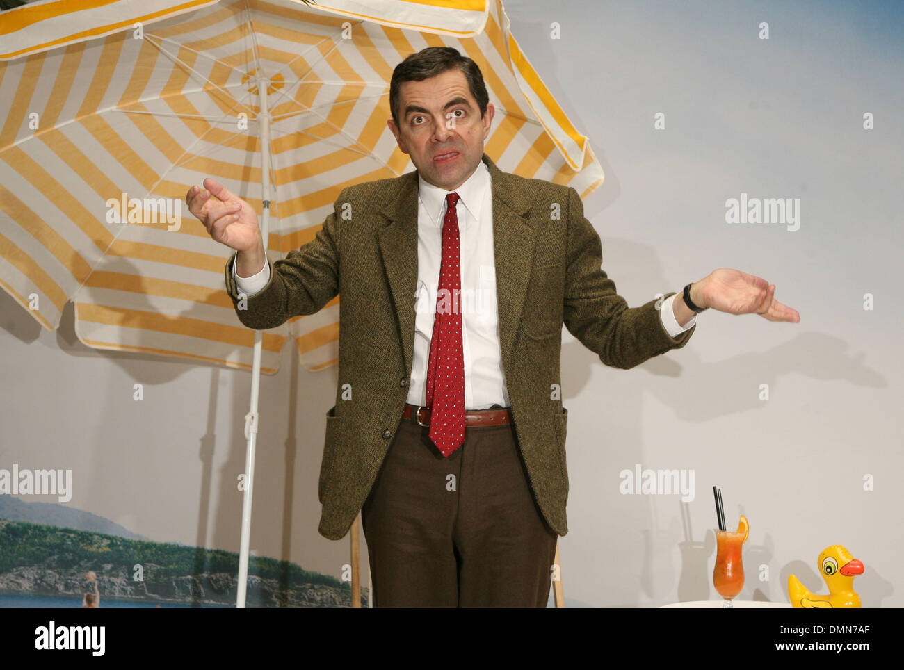 Rowan Atkinson at the photocall of his new Mr. Bean film 'Mr. Bean's Holiday' in Berlin. Stock Photo