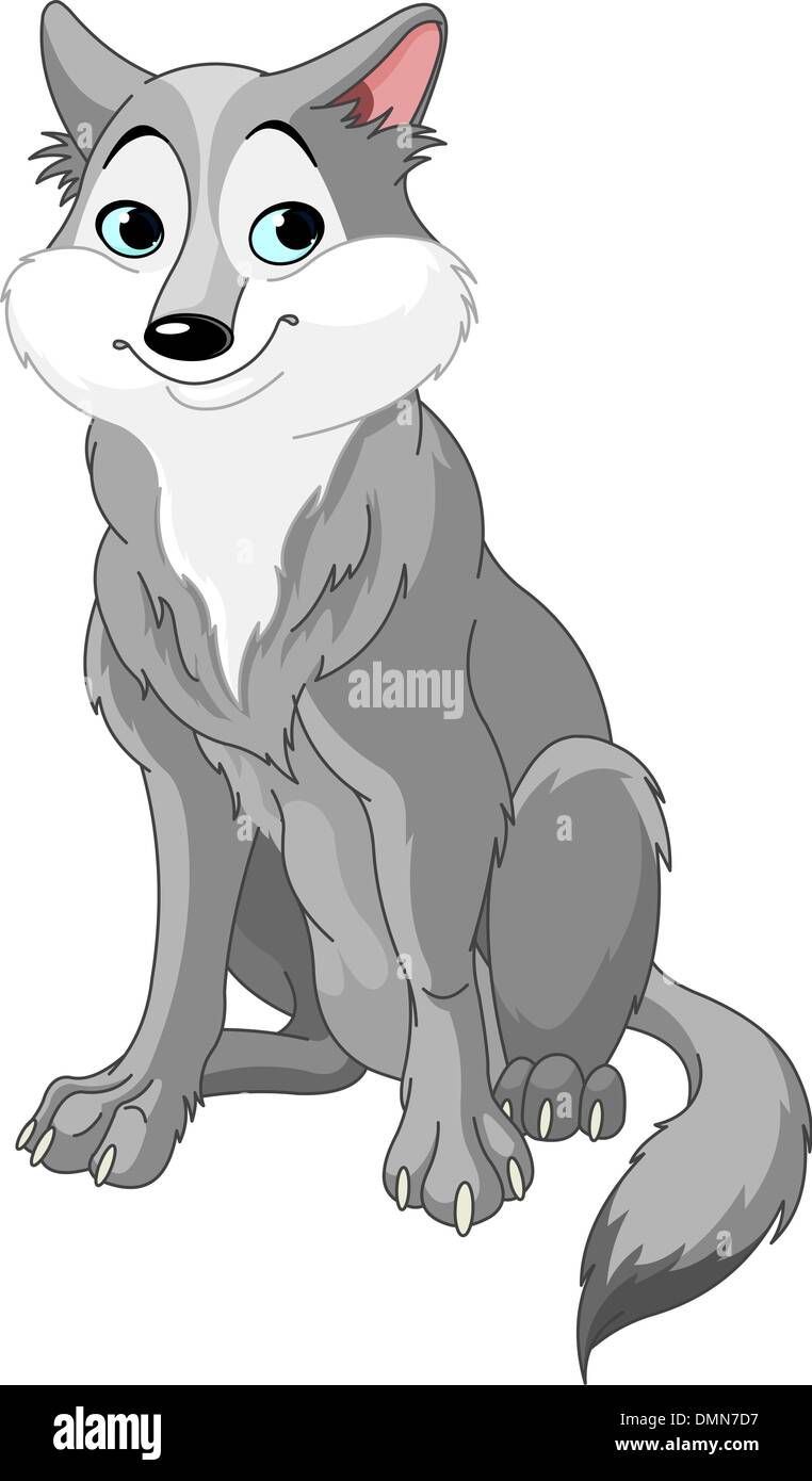 Cartoon wolf Stock Vector