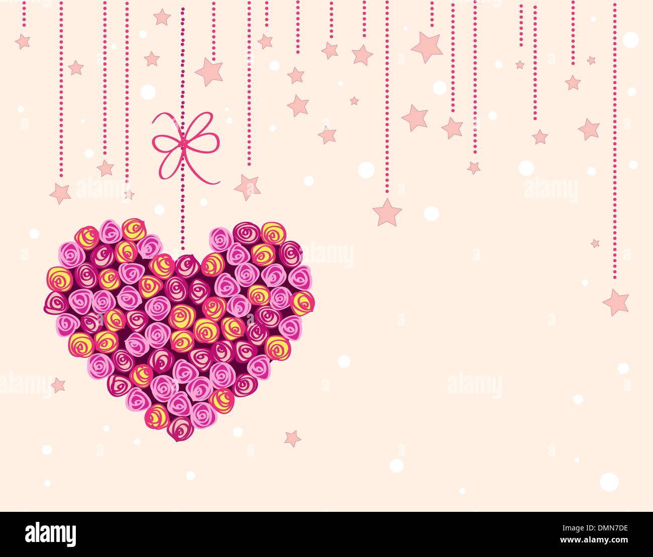 vector valentine background with floral heart Stock Vector Image & Art ...