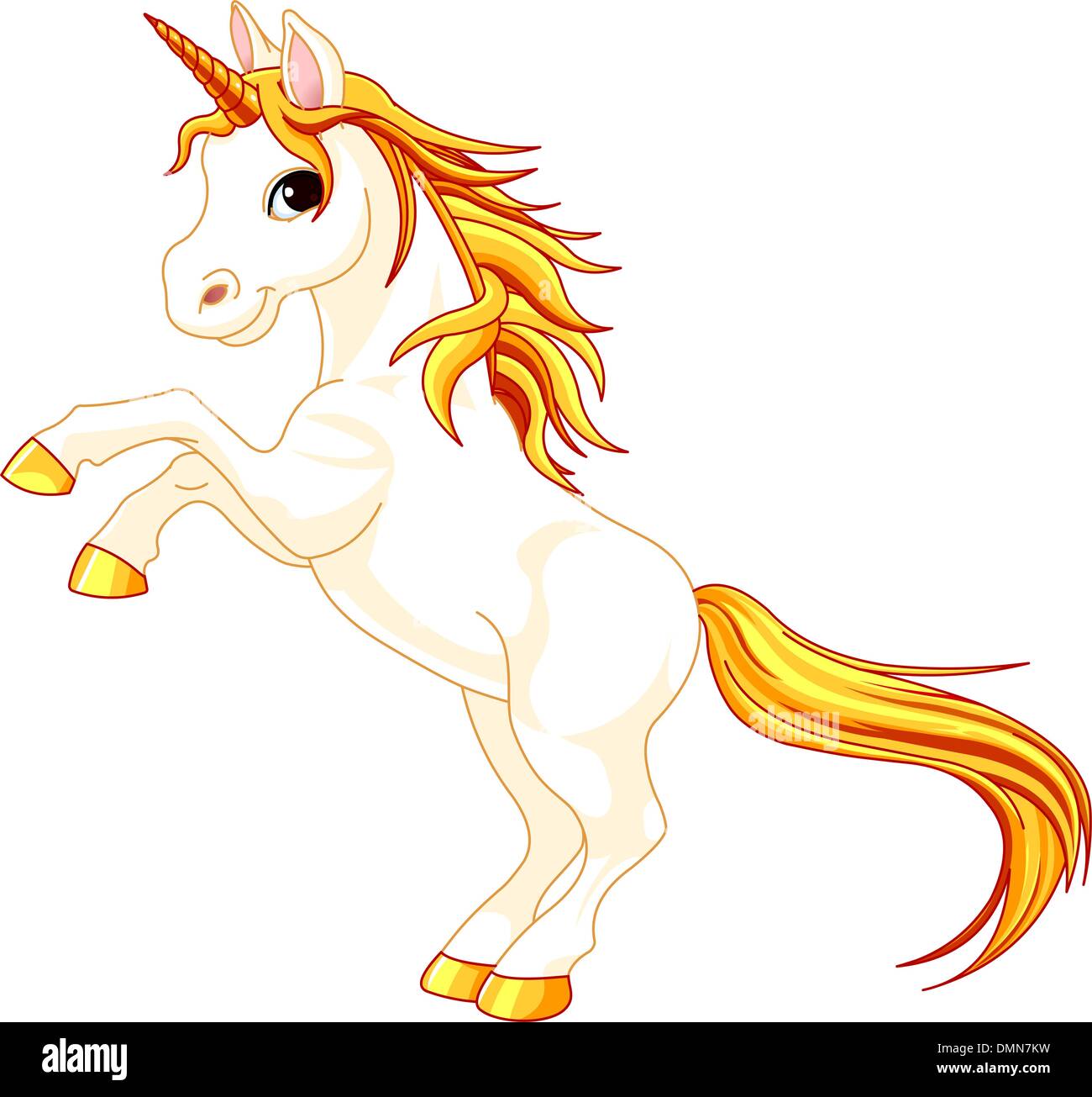 Vector illustration unicorn rearing up hi-res stock photography and images  - Alamy