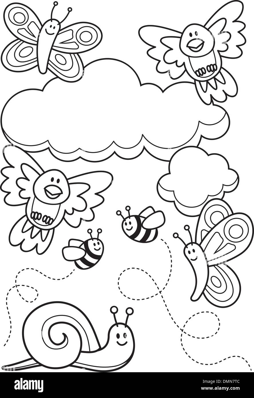 Baby animals coloring book Stock Vector Image & Art   Alamy