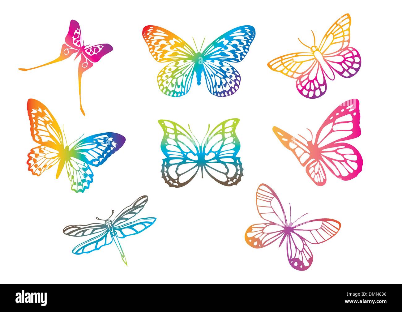 vector butterflies Stock Vector