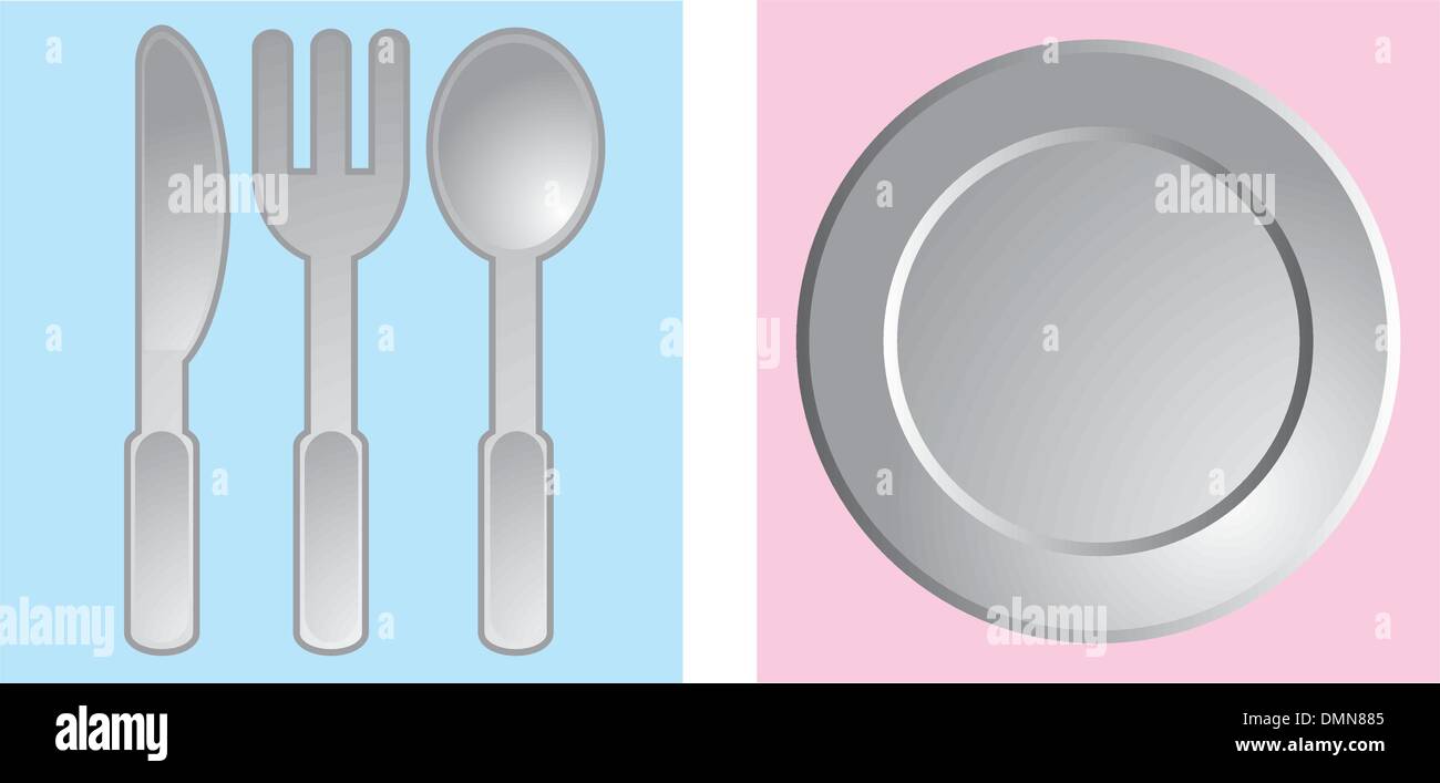 Dinnerware set Stock Vector Images Alamy