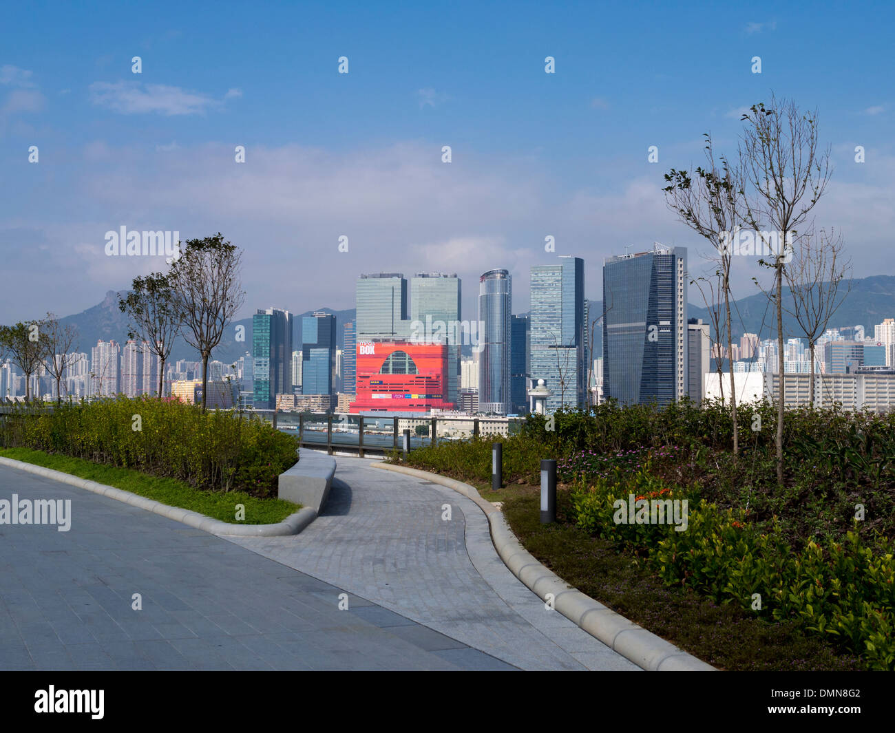 Megabox Mall as seen from the New Hong Kong Cruise Ship Terminal at Kai Tak Kowloon Hong Kong Stock Photo