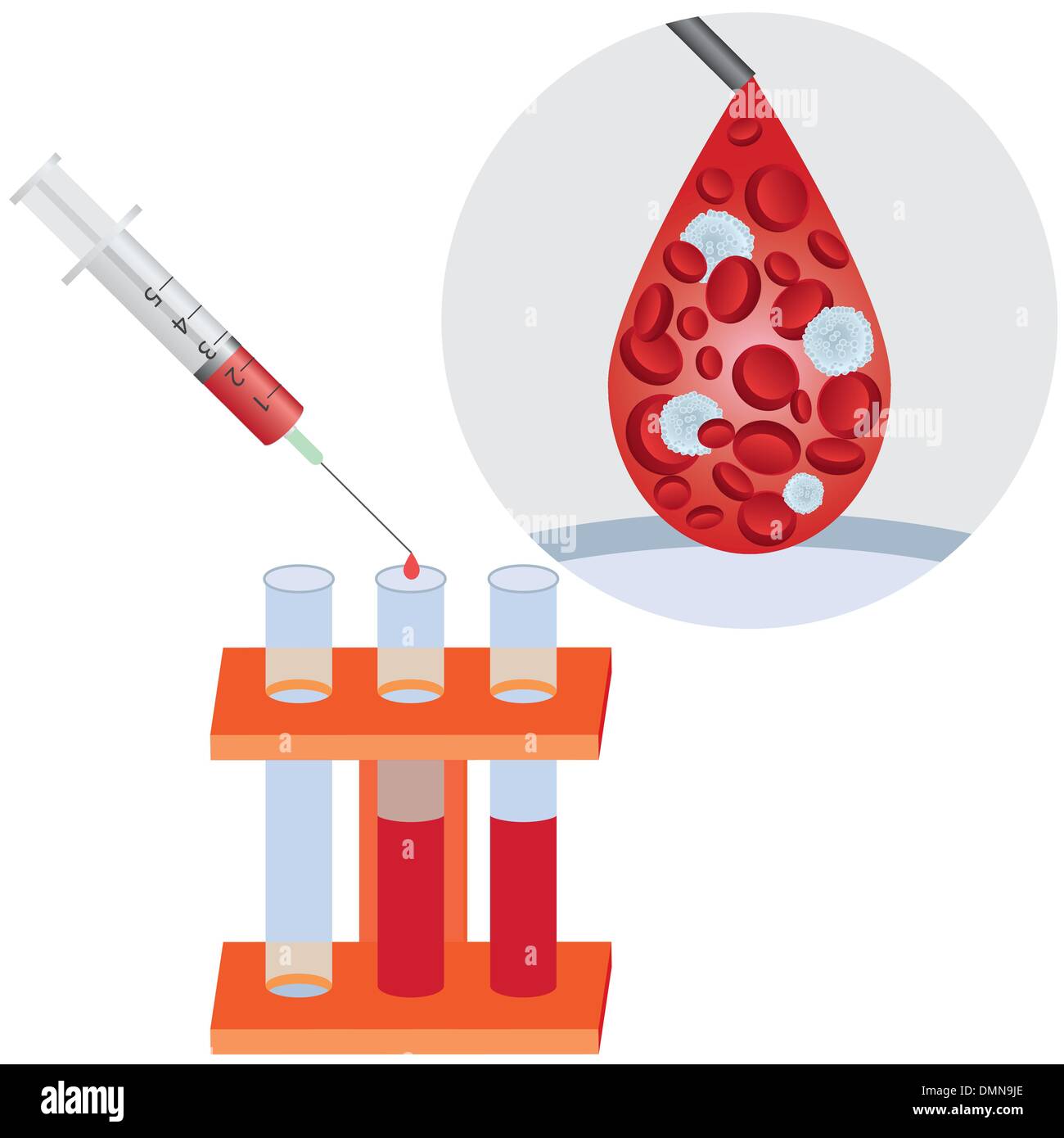 Blood test. Stock Vector