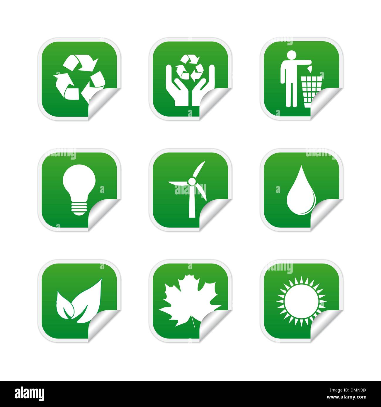 Ecological labels Stock Vector