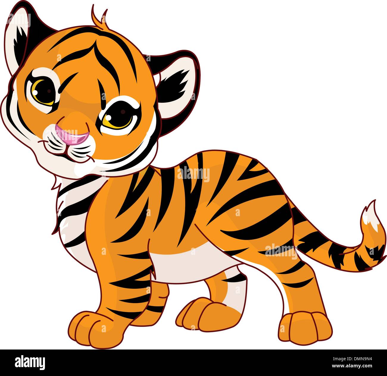 Walking baby tiger Stock Vector Image & Art - Alamy