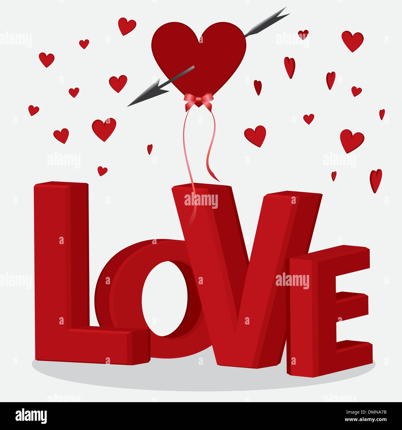 Letters love with heart confetti Stock Vector Image & Art Alamy