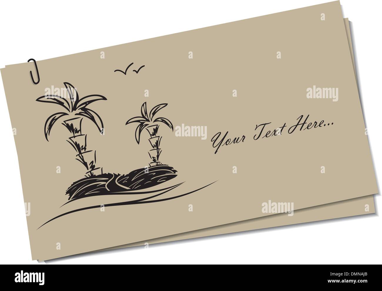 Invitation card with island Stock Vector Image & Art Alamy