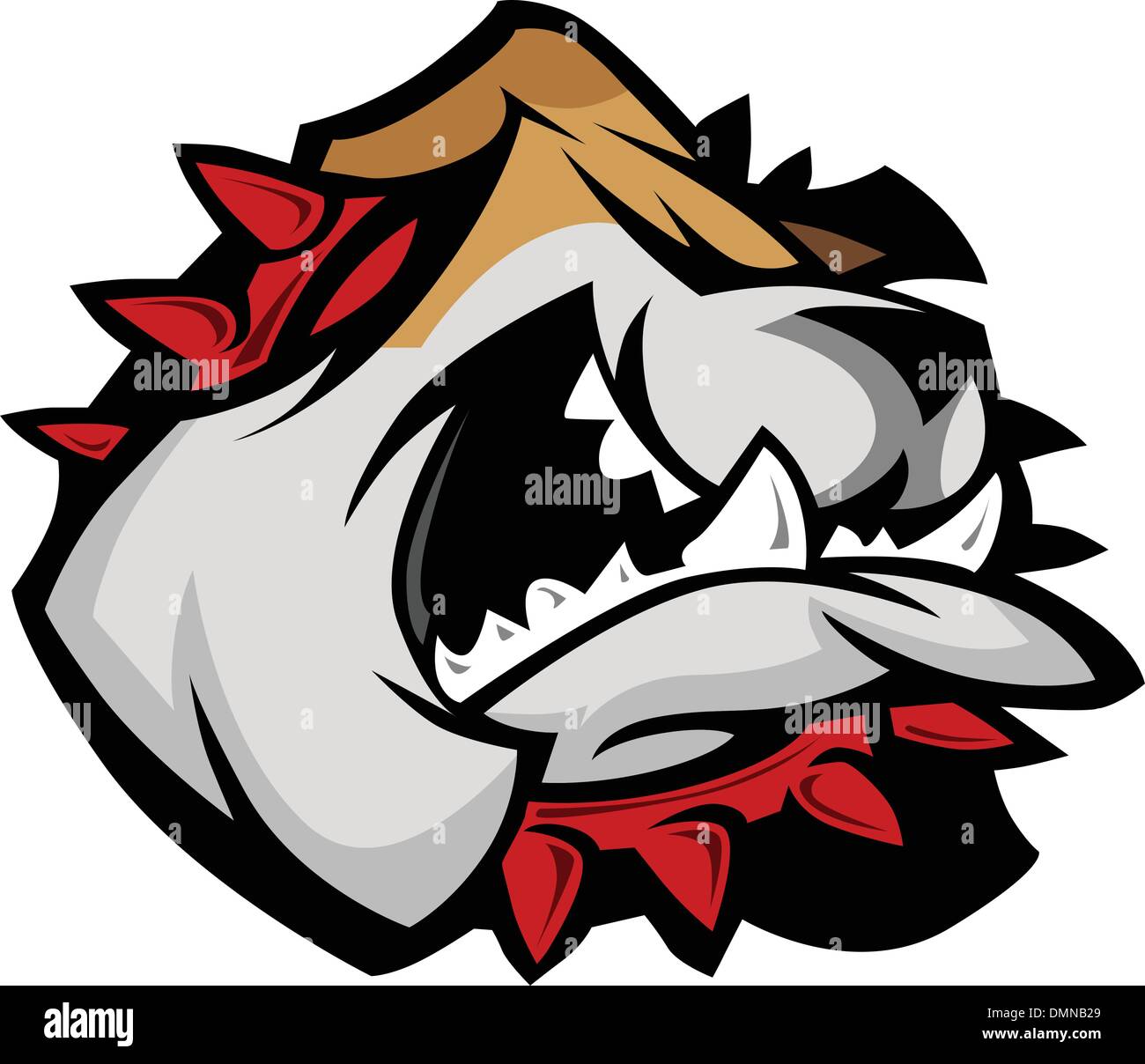 Mascot Bulldog  with Collar Vector Illustration Stock Vector