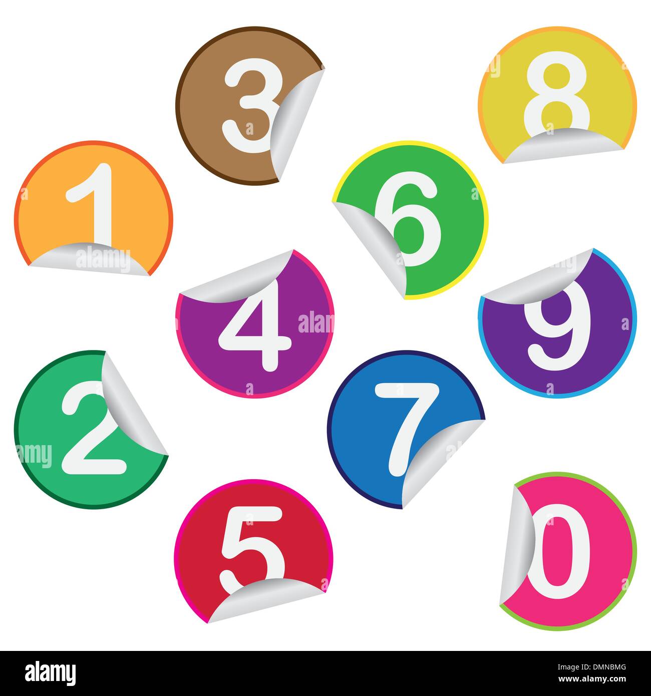 Stickers with numbers Stock Vector Image & Art Alamy