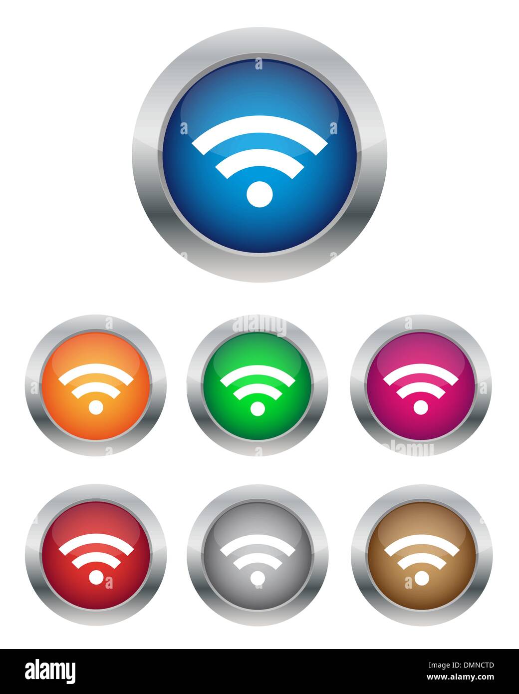 Wi-Fi buttons Stock Vector