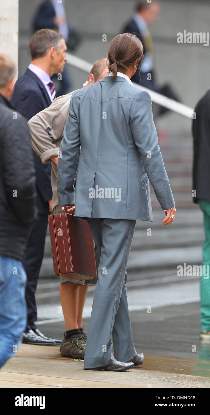 Brad Pitt filming a scene of his new movie 'The Counselor' on location