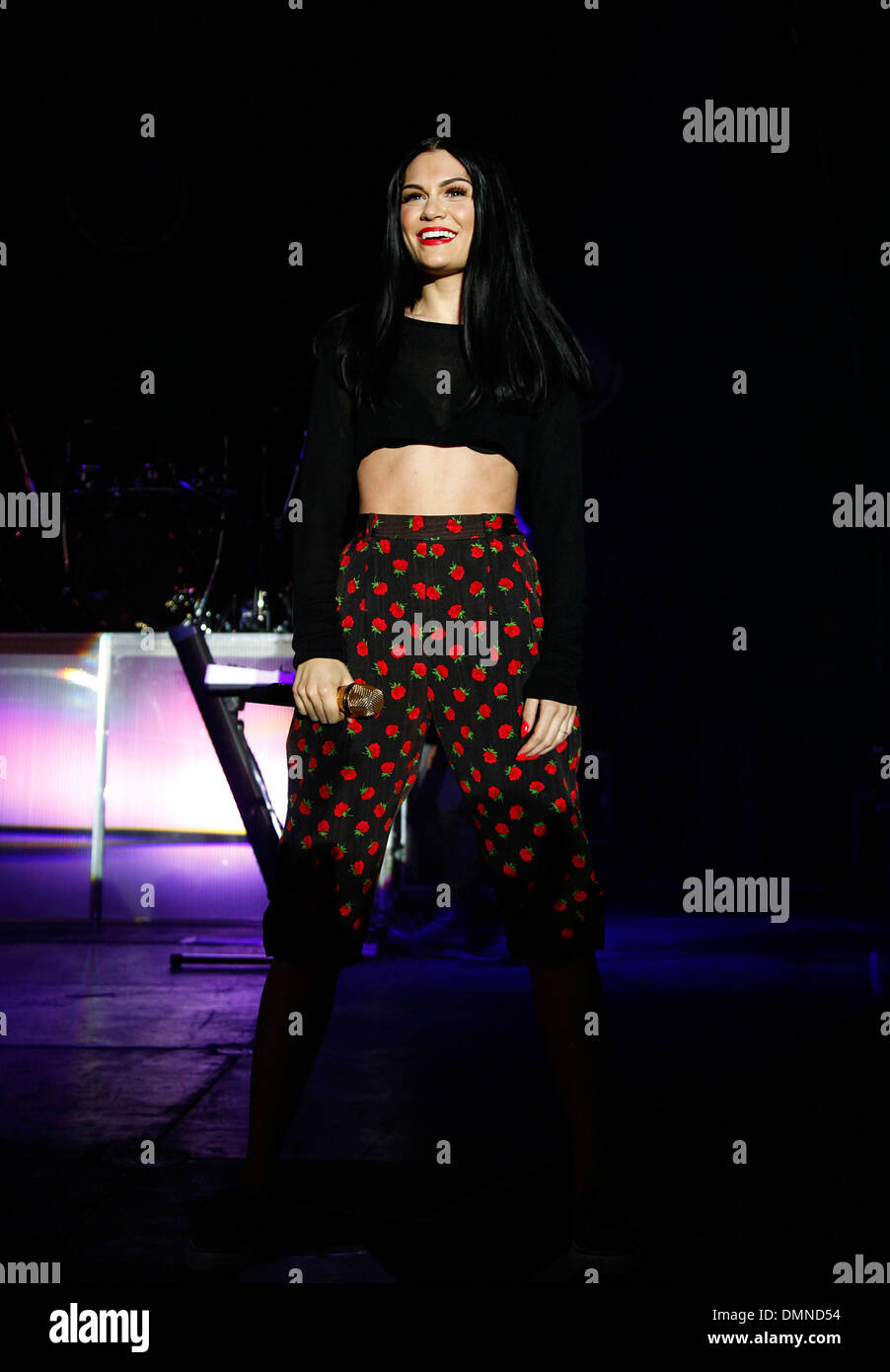 Jessie J performing live on stage at Sandown Racecourse Surrey, England