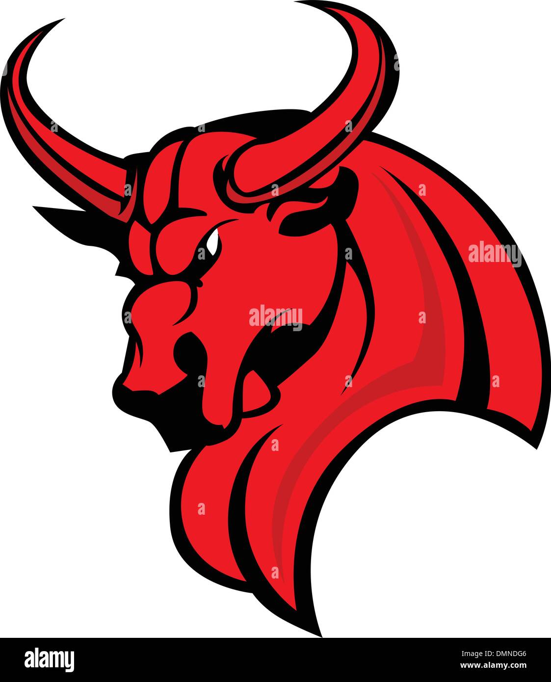 Mascot Bull Vector Graphic Illustration Stock Vector