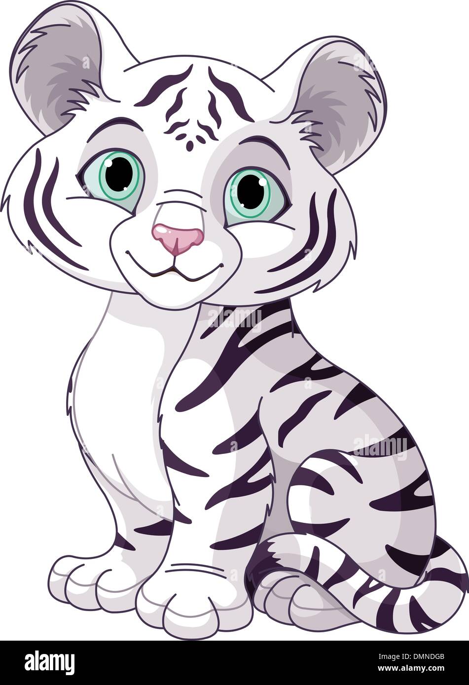 White tiger cub Stock Vector Image & Art Alamy