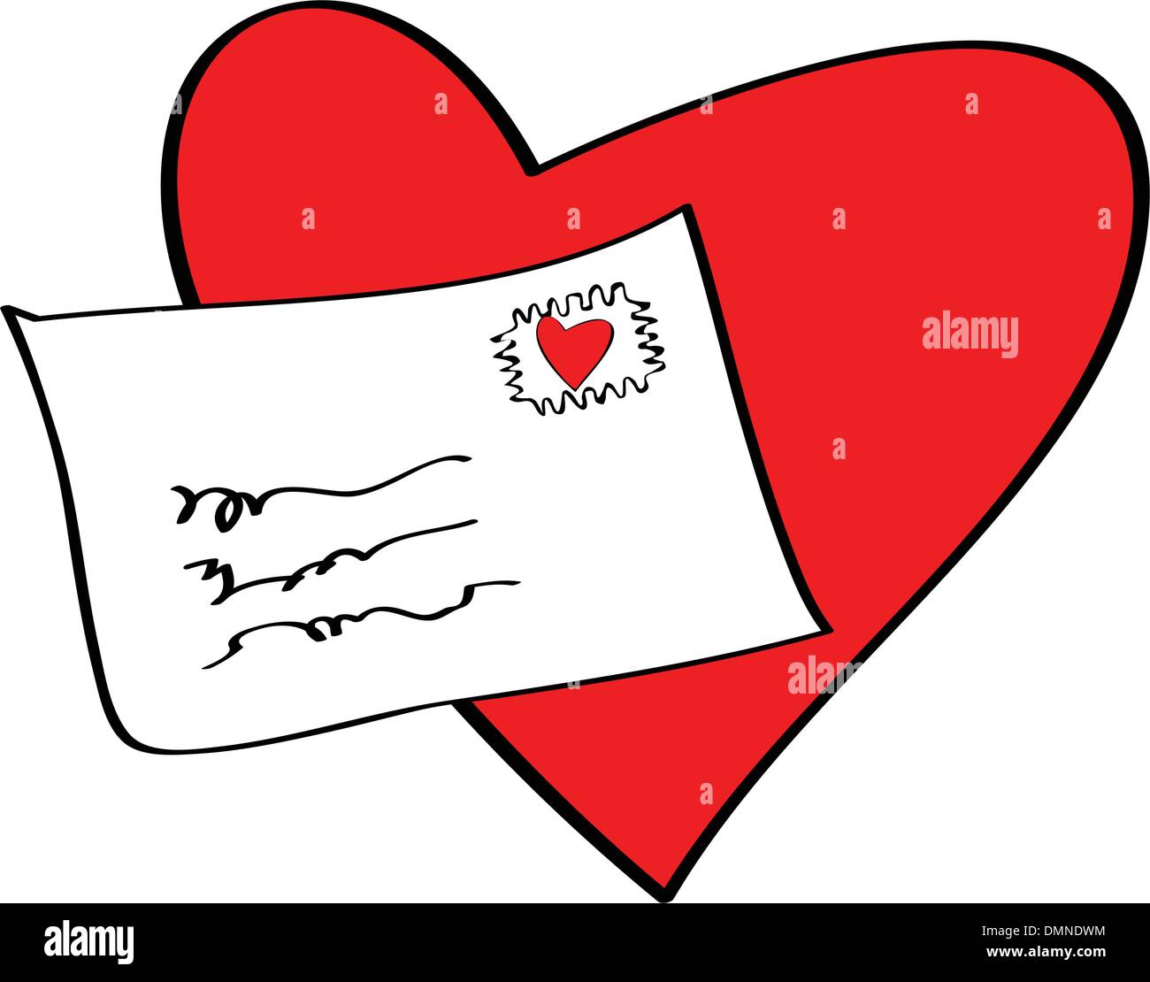 Messages love on heart Stock Vector Images - Alamy