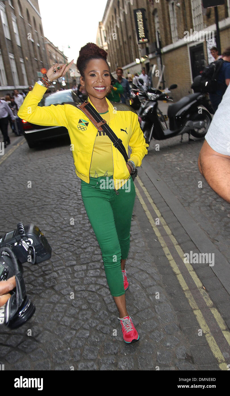 Cedella Marley at Puma Yard to watch Men's 200m on Day 13 of London 2012  Olympic Games London England - 09.08.12 Stock Photo - Alamy