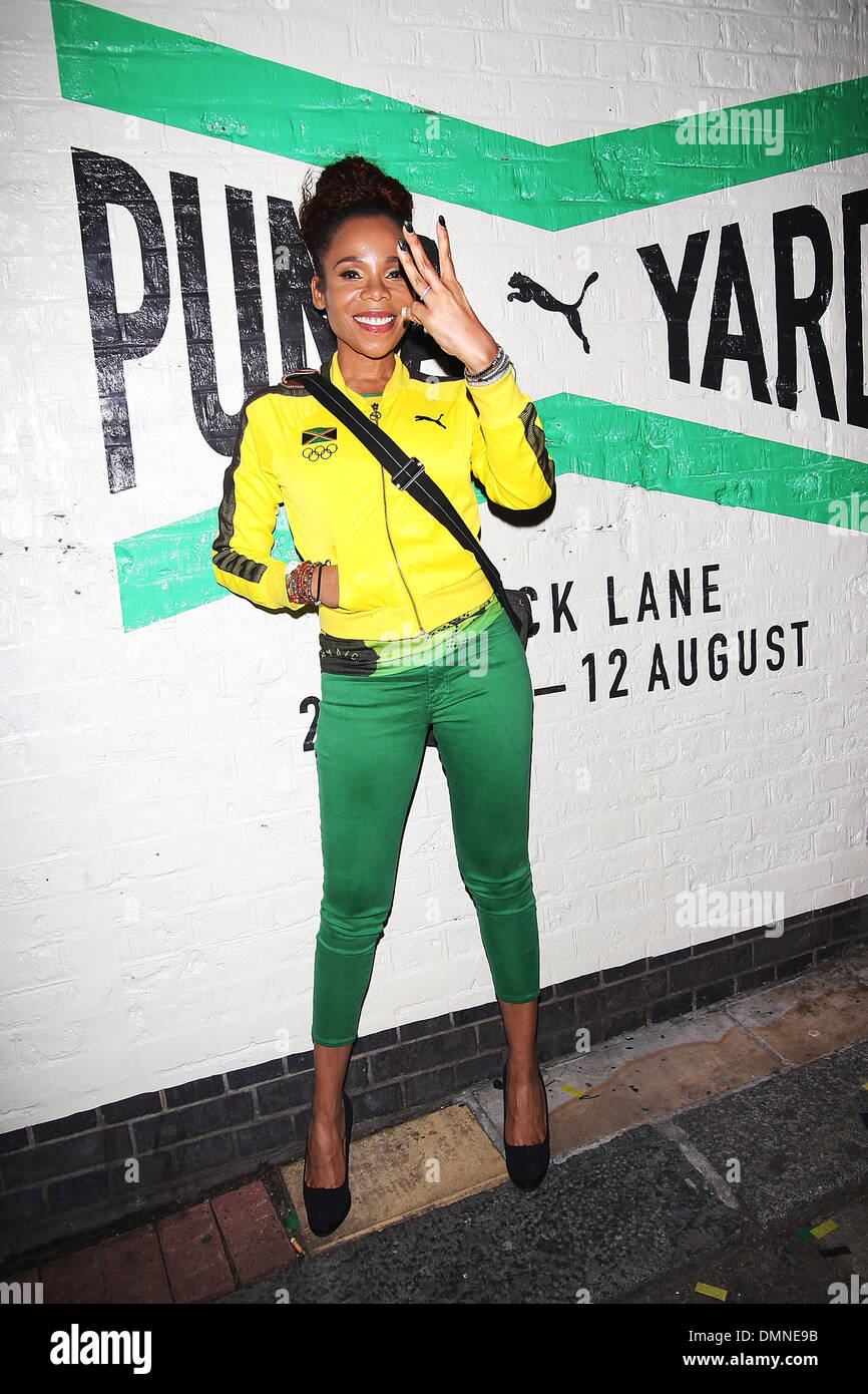 Cedella Marley at Puma Yard to watch Men's 200m on Day 13 of London 2012  Olympic Games London England - 09.08.12 Stock Photo - Alamy