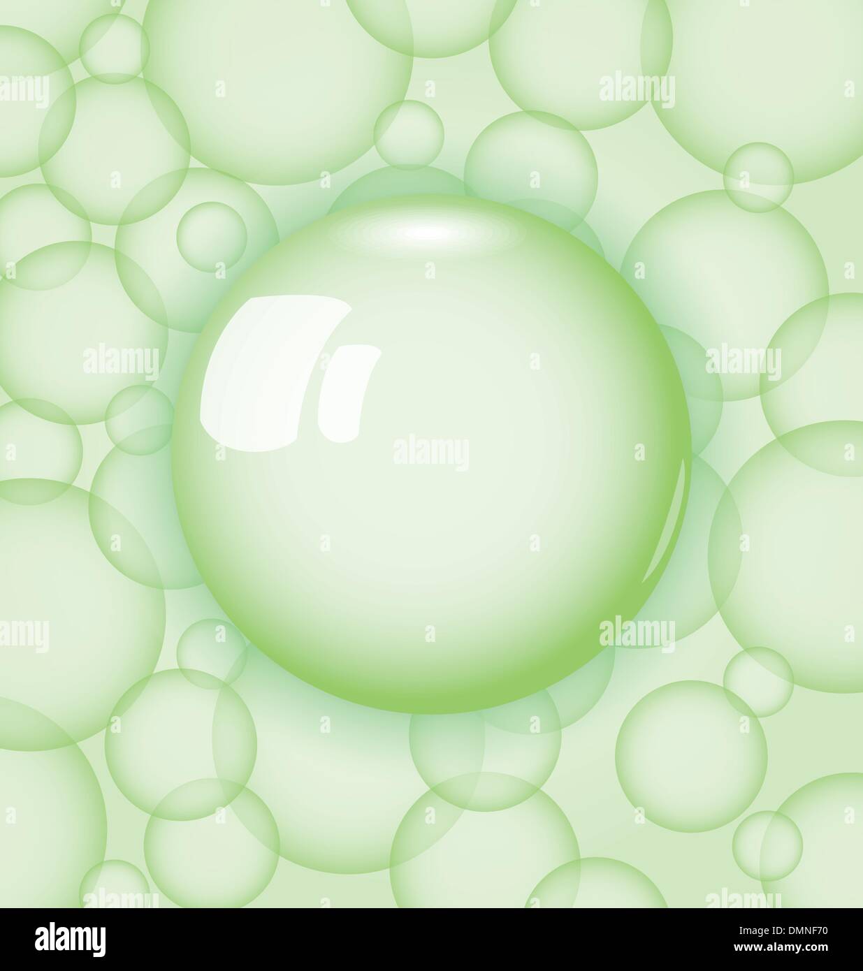 transparency ball with soap bubble Stock Vector