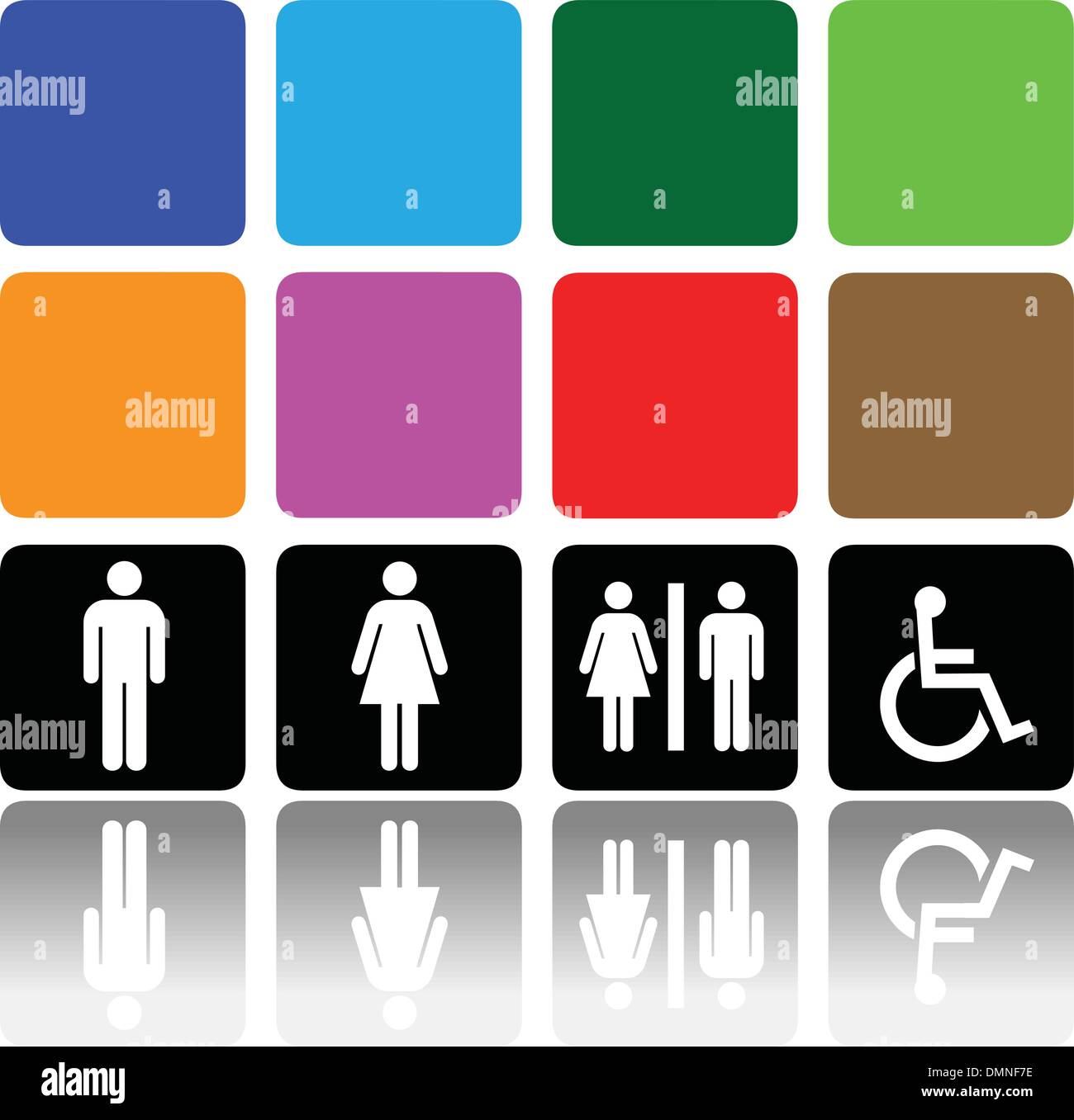 toilet signs, man and woman Stock Vector