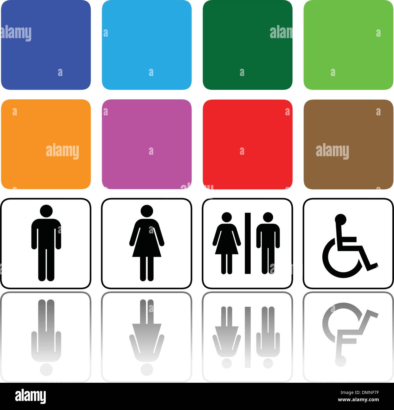 toilet signs, man and woman Stock Vector