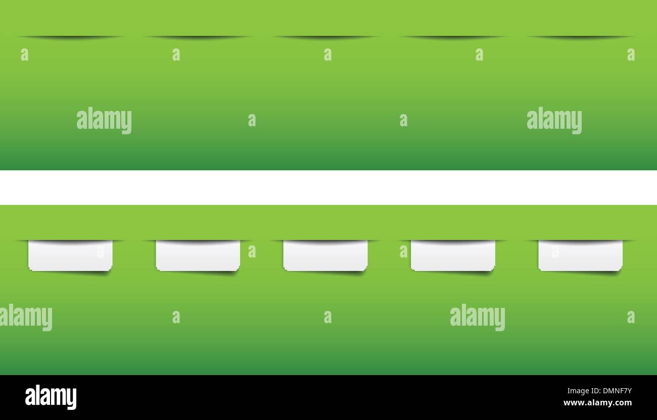 website tabs for menu Stock Vector