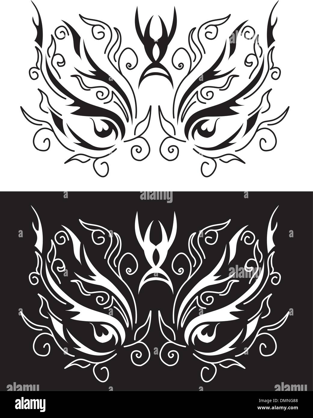 tattoo mask Stock Vector