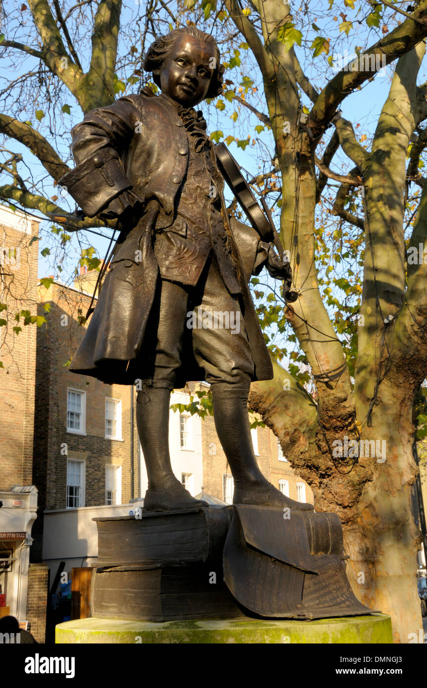 London, England, UK. Statue of young Mozart (175691) in Orange Square