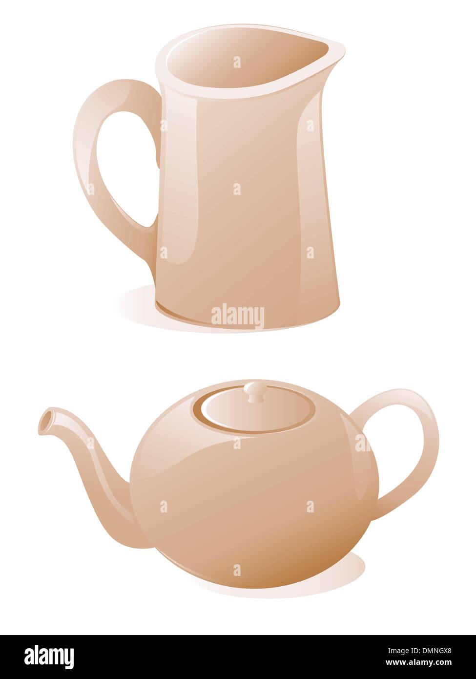 Teapot and milk jug Stock Vector Image & Art Alamy