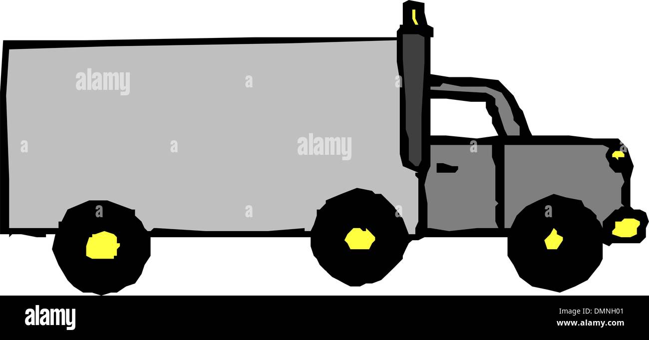 Vector cartoon delivery / cargo truck Stock Vector